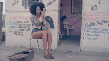 Movie still from “Solange - Losing You” (2012), directed by Melina Matsoukas – Medium shot, Low angle