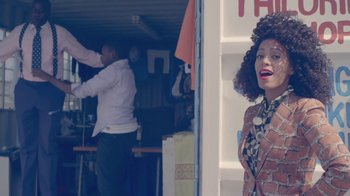 Movie still from “Solange - Losing You” (2012), directed by Melina Matsoukas – Medium shot, Low angle