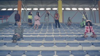 Movie still from “Solange - Losing You” (2012), directed by Melina Matsoukas – Extreme Wide shot, Overhead angle