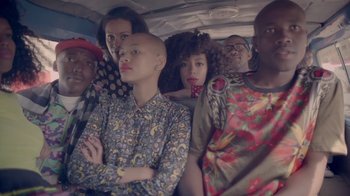 Movie still from “Solange - Losing You” (2012), directed by Melina Matsoukas – Medium shot, Overhead angle