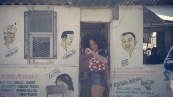 Movie still from “Solange - Losing You” (2012), directed by Melina Matsoukas – Medium shot, Low angle