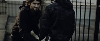 Movie still from “Gangs of Ballet - Hello Sweet World” (2012), directed by Salomon Ligthelm – Medium shot, Over the shoulder angle