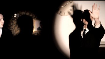 Movie still from “Mirrors - Into The Heart” (2011), directed by Us – Medium shot, Low angle