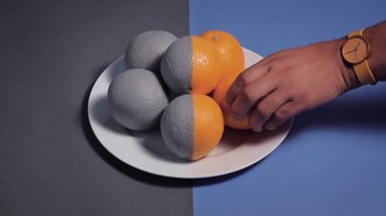 Movie still from “Dels - Trumpalump” (2010), directed by Us – Extreme Close Up shot, Overhead angle