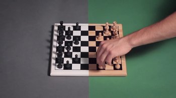 Movie still from “Dels - Trumpalump” (2010), directed by Us – Extreme Close Up shot, Overhead angle