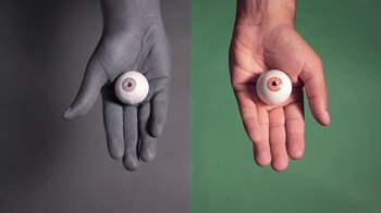 Movie still from “Dels - Trumpalump” (2010), directed by Us – Extreme Close Up shot, Overhead angle