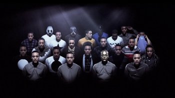 Movie still from “Dels - Shapeshift” (2010), directed by Us – Wide shot, Overhead angle