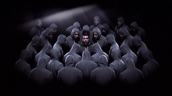 Movie still from “Dels - Shapeshift” (2010), directed by Us – Wide shot, Low angle