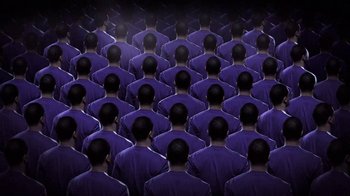 Movie still from “Dels - Shapeshift” (2010), directed by Us – Extreme Wide shot, Overhead angle