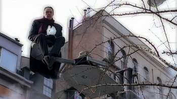 Movie still from “Madonna - Bad Girl” (1993), directed by David Fincher – Wide shot, Low angle