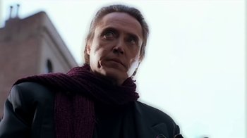 Movie still from “Madonna - Bad Girl” (1993), directed by David Fincher – Close Up shot, Low angle