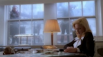 Movie still from “Madonna - Bad Girl” (1993), directed by David Fincher – Medium shot, Low angle