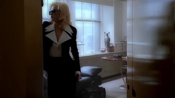 Movie still from “Madonna - Bad Girl” (1993), directed by David Fincher – Medium shot, Over the shoulder angle