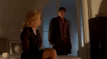 Movie still from “Madonna - Bad Girl” (1993), directed by David Fincher – Medium shot, Low angle