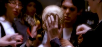 Movie still from “Michael Jackson - Who Is It” (1992), directed by David Fincher – Extreme Close Up shot, Over the shoulder angle