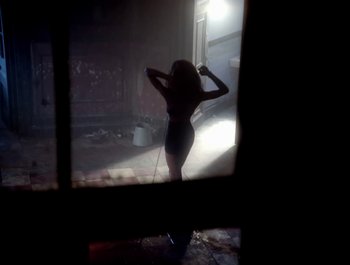 Movie still from “George Michael - Freedom! ’90” (1990), directed by David Fincher – Wide shot, Low angle