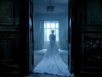 Movie still from “George Michael - Freedom! ’90” (1990), directed by David Fincher – Wide shot, Low angle