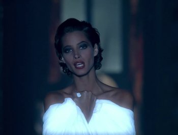 Movie still from “George Michael - Freedom! ’90” (1990), directed by David Fincher – Close Up shot, Low angle