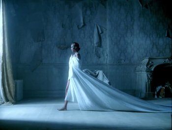 Movie still from “George Michael - Freedom! ’90” (1990), directed by David Fincher – Wide shot, Low angle