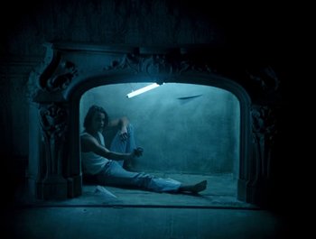 Movie still from “George Michael - Freedom! ’90” (1990), directed by David Fincher – Wide shot, Low angle