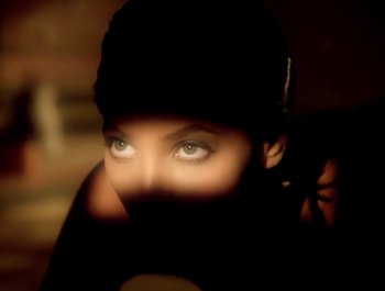 Movie still from “George Michael - Freedom! ’90” (1990), directed by David Fincher – Close Up shot, High angle