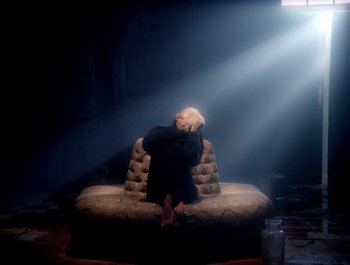 Movie still from “George Michael - Freedom! ’90” (1990), directed by David Fincher – Wide shot, Low angle