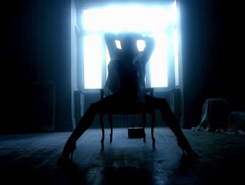 Movie still from “George Michael - Freedom! ’90” (1990), directed by David Fincher – Wide shot, Low angle