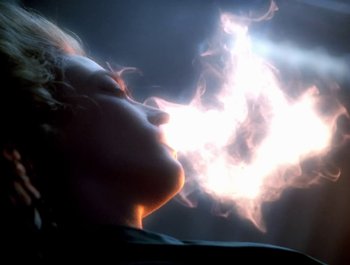 Movie still from “George Michael - Freedom! ’90” (1990), directed by David Fincher – Extreme Close Up shot, Low angle