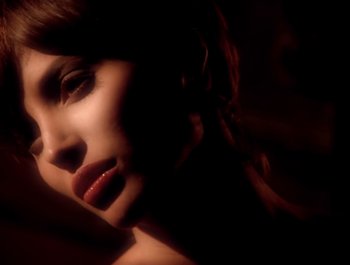 Movie still from “George Michael - Freedom! ’90” (1990), directed by David Fincher – Extreme Close Up shot, Low angle