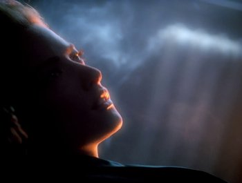 Movie still from “George Michael - Freedom! ’90” (1990), directed by David Fincher – Extreme Close Up shot, Low angle