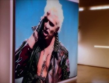 Movie still from “Billy Idol - Cradle Of Love” (1990), directed by David Fincher – Extreme Close Up shot, High angle