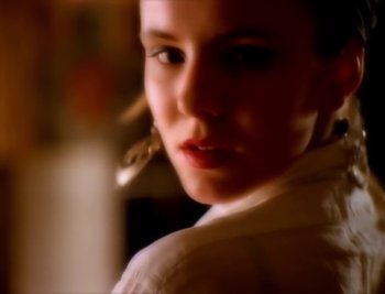 Movie still from “Billy Idol - Cradle Of Love” (1990), directed by David Fincher – Extreme Close Up shot, Low angle