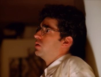 Movie still from “Billy Idol - Cradle Of Love” (1990), directed by David Fincher – Close Up shot, Low angle