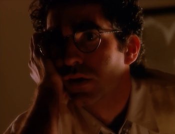 Movie still from “Billy Idol - Cradle Of Love” (1990), directed by David Fincher – Close Up shot, High angle