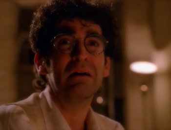 Movie still from “Billy Idol - Cradle Of Love” (1990), directed by David Fincher – Close Up shot, Low angle