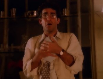 Movie still from “Billy Idol - Cradle Of Love” (1990), directed by David Fincher – Close Up shot, Low angle