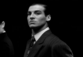 Movie still from “Madonna - Vogue” (1990), directed by David Fincher – Close Up shot, Low angle