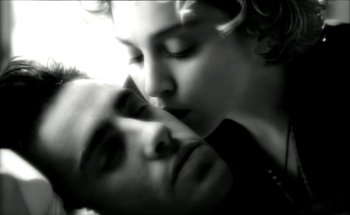 Movie still from “Madonna - Oh Father” (1989), directed by David Fincher – Extreme Close Up shot, Overhead angle