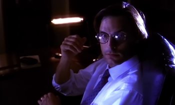Movie still from “Aerosmith - Janie’s Got A Gun” (1989), directed by David Fincher – Close Up shot, High angle