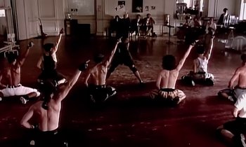 Movie still from “Paula Abdul - Cold Hearted” (1989), directed by David Fincher – Wide shot, High angle