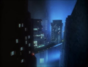 Movie still from “Madonna - Express Yourself” (1989), directed by David Fincher – Extreme Wide shot, Overhead angle