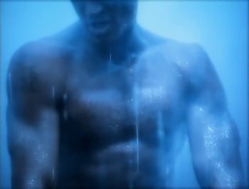 Movie still from “Madonna - Express Yourself” (1989), directed by David Fincher – Extreme Close Up shot, Low angle