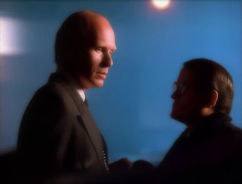 Movie still from “Madonna - Express Yourself” (1989), directed by David Fincher – Close Up shot, Low angle