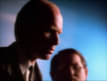 Movie still from “Madonna - Express Yourself” (1989), directed by David Fincher – Extreme Close Up shot, Low angle