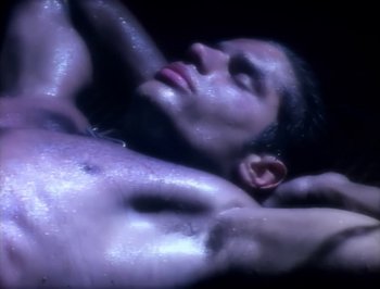 Movie still from “Madonna - Express Yourself” (1989), directed by David Fincher – Extreme Close Up shot, High angle
