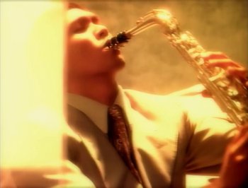 Movie still from “Madonna - Express Yourself” (1989), directed by David Fincher – Extreme Close Up shot, Low angle