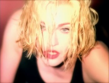Movie still from “Madonna - Express Yourself” (1989), directed by David Fincher – Extreme Close Up shot, High angle