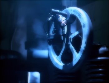 Movie still from “Madonna - Express Yourself” (1989), directed by David Fincher – Extreme Close Up shot, Low angle