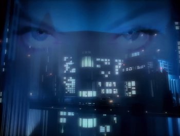 Movie still from “Madonna - Express Yourself” (1989), directed by David Fincher – Extreme Close Up shot, Low angle