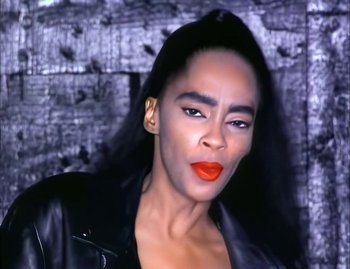 Movie still from “Jody Watley - Real Love” (1989), directed by David Fincher – Close Up shot, High angle